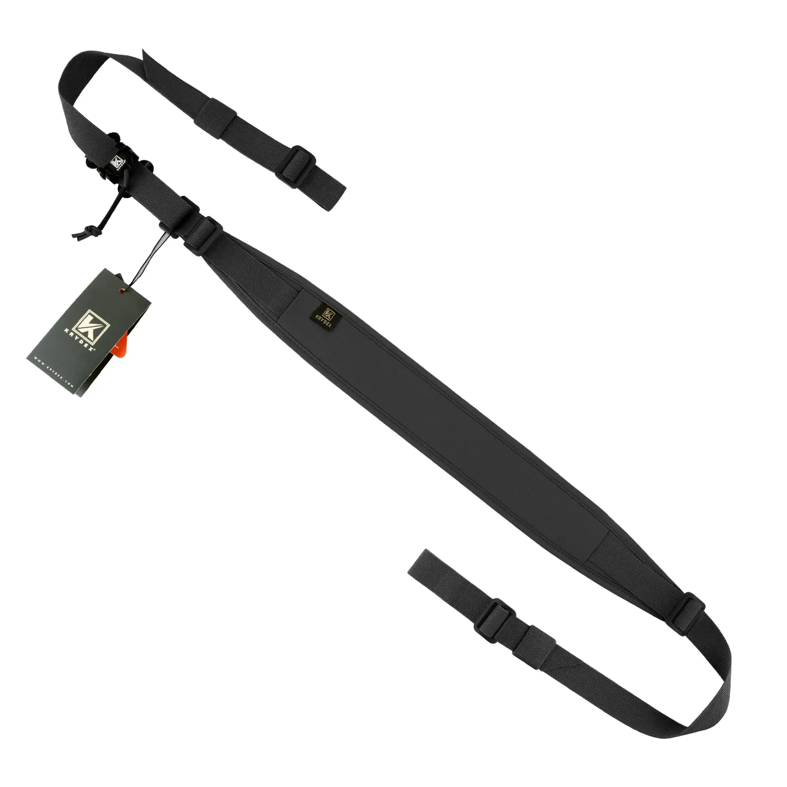 KRYDEX Slingster 2-Point Tactical Rifle Sling, Modular Wide Nylon Strap with Rapid-Adjust Pull Tab and Removable Padding, Tactical Accessories