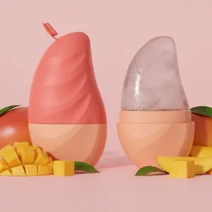 Reusable Silicone Facial Ice Roller, Mango Shape Cold Therapy Tool, Reusable Face Beauty Care Accessory, Perfect for Skin Cooling & Relaxing