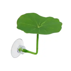 Fish Tank Decorative Leaf Shape Rest Bed, Realistic Lily Pad Design for Aquariums, Enhances Fish Habitat & Provides Comfortable Retreat, Aquatic Plants