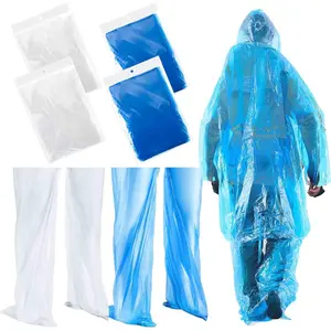8 Sets Disposable Raincoat Set Rain Ponchos and Pants with Hood Shoe for Adults, Waterproof Rain Pant Suit