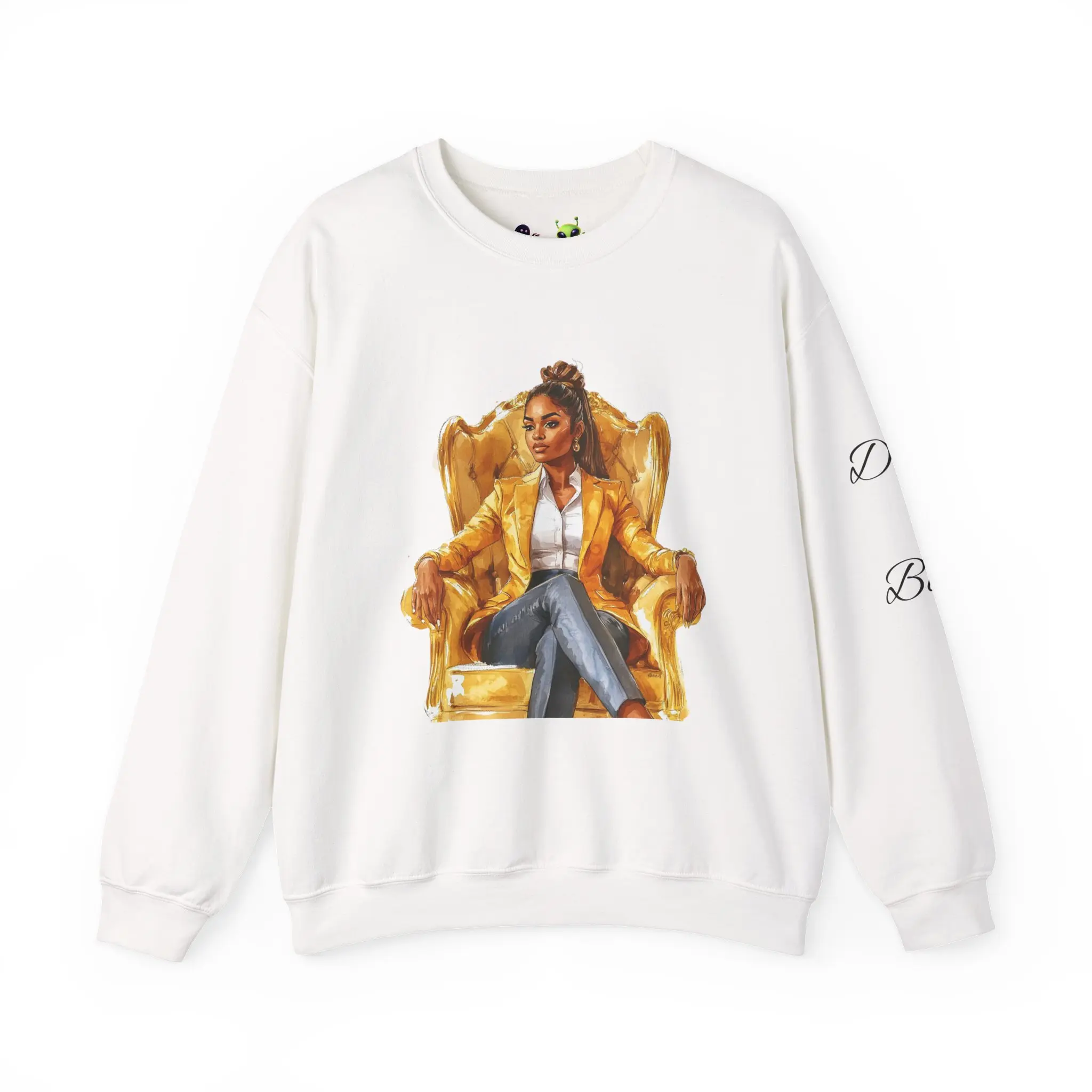 Boss Lady Crewneck Sweatshirt — "Don't Play with Da' Boss" Graphic