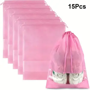 5/10/15 non-woven shoe bag with drawstring, portable dust-proof and waterproof travel shoe cover, multifunctional storage bag, suitable for storing and organizing items in both men's and women's homes shoe bagsRAIMENTRY