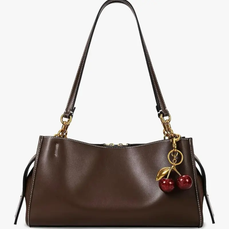 Women's Elegant Shoulder Bag with Sleek Shape, Chic Single Strap Everyday Handbag in Coffee for Commuter & Business, Crossbody Shoulder Handbag, Daily Commuter Bag, Everyday Bag