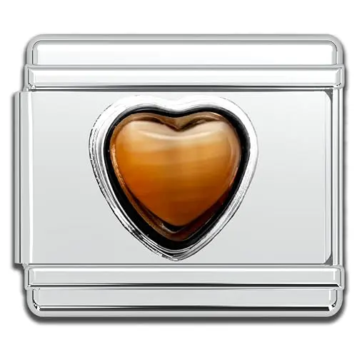 Orange Cat's Eye Heart