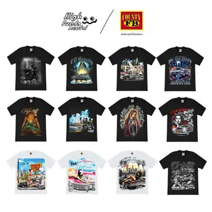 FB COUNTY Men's Graphic T Shirts Assorted Printed Tee Heavy Hard Shirt FBCOUNTY Casual Design Printed Tee Trendy Assorted Hip Hop Harem