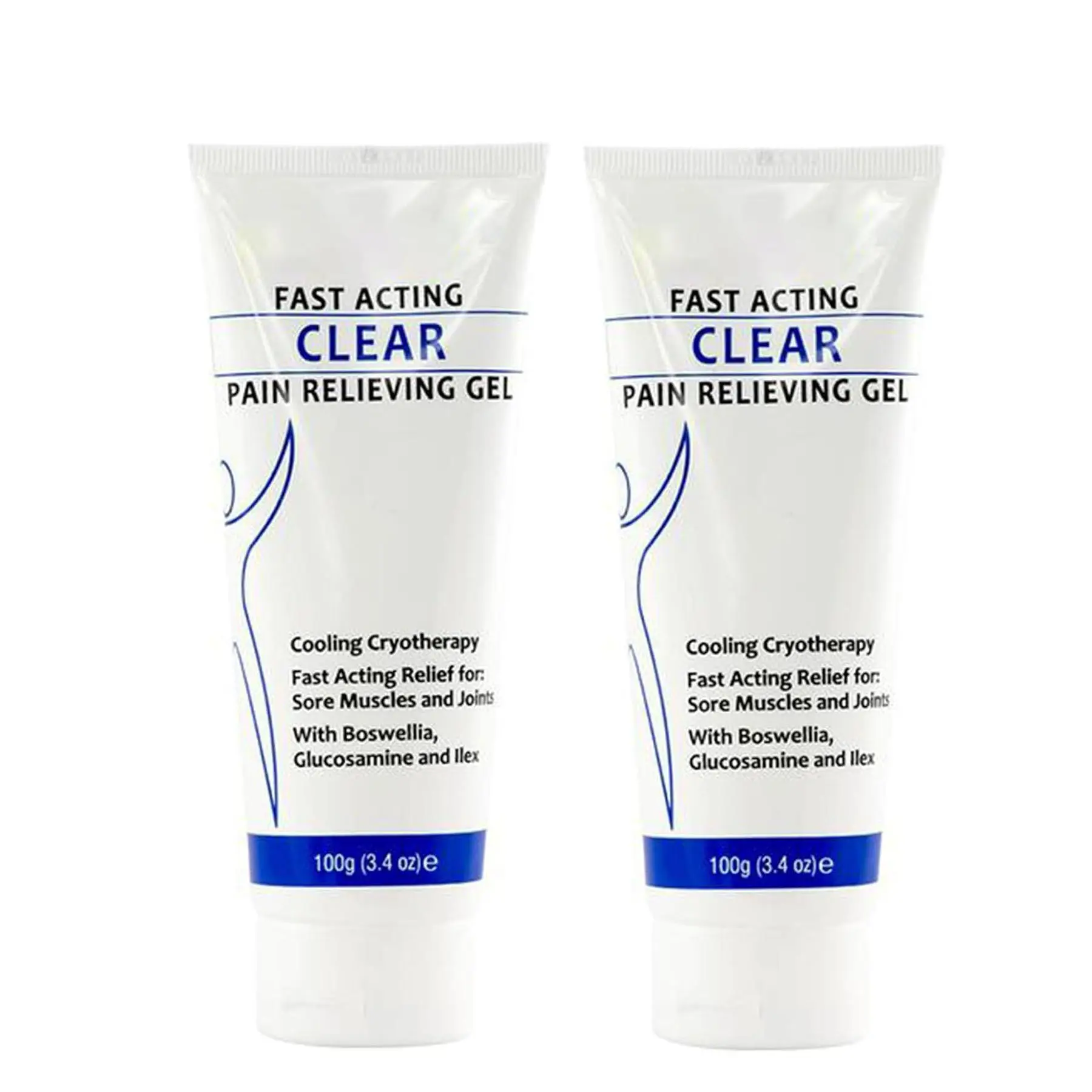 2-Pack Pain Relief Gel, Muscle Relief Cooling Soothing Fast-Absorbing Body Care Lotion for Men & Women (100g per Piece), Muscle Relief Gel