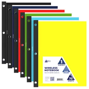 APEX 1-Subject Wireless Notebook - Assorted Colors, Wide-ruled, 70 Sheets