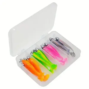 16pcs Soft Fishing Bait Set, Artificial Fishing Lure Kit for Barracuda & Perch, Outdoor Fishing Soft Bait Equipment Series