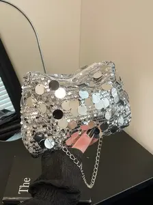 New Shiny Sequins Bag, Elegant Simple Versatile Shoulder Crossbody Bag, Crossbody Clutch Purse, High-End Design, Perfect for All Occasions