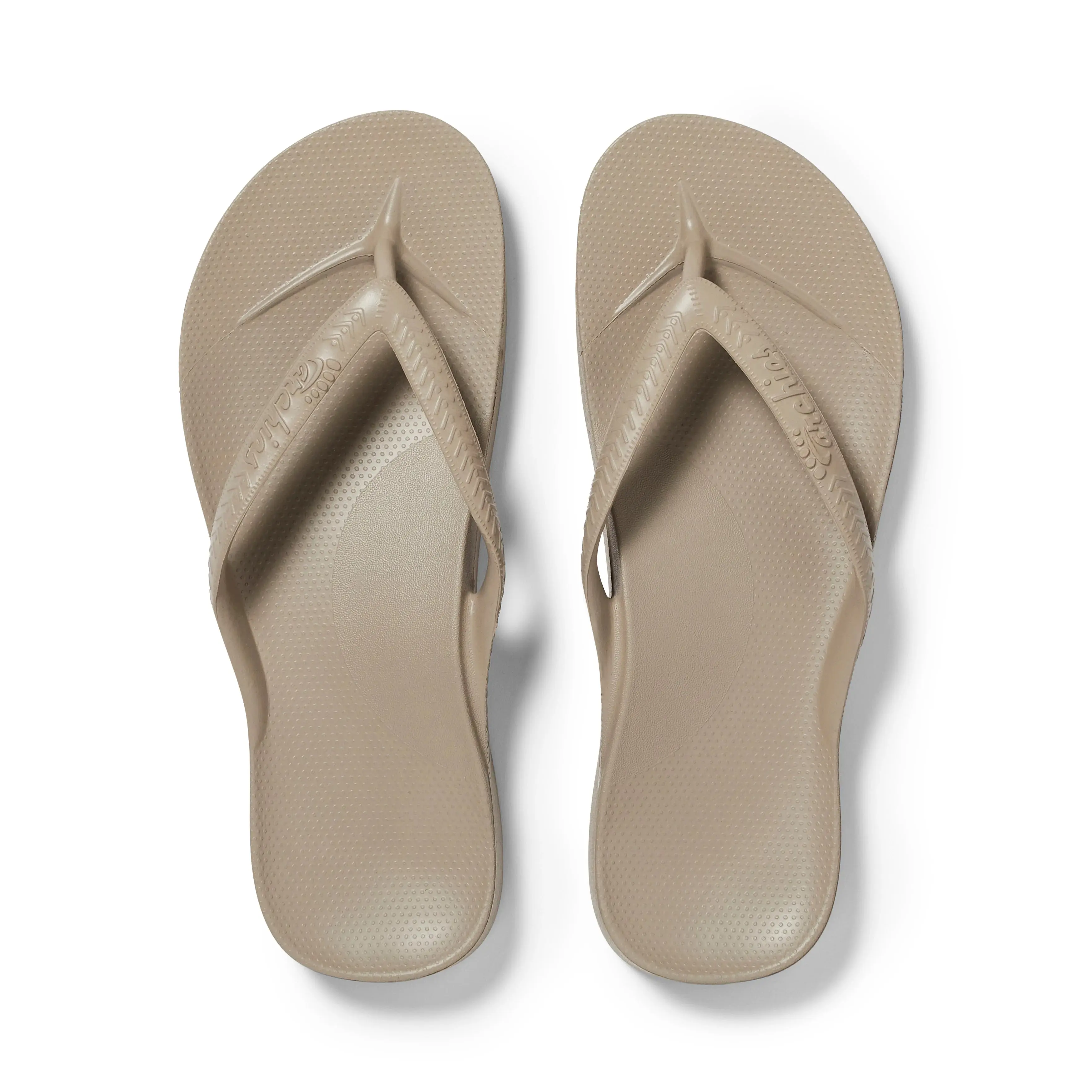 ARCHIES | Taupe Arch Support Flip Flops for Men & Women – Orthotic Sandals for Plantar Fasciitis Relief – Lightweight, Cushioning, Shock-Absorbing Slippers, Sandals for Walking, Foot Pain & All-Day Comfort