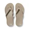 ARCHIES Taupe Arch Support Flip Flops
