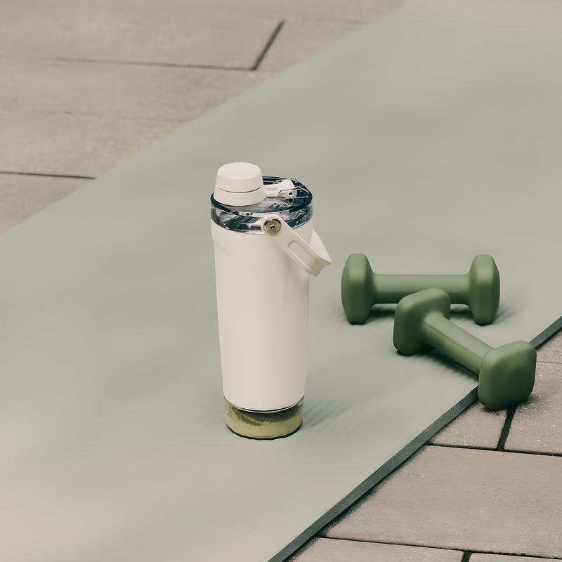 20 Oz Activate Shaker Bottle - Leakproof Insulated Stainless Steel Shaker Cup with Base Storage, Fast Flow Lid & Removable Strainer for Protein Shakes, Pre-Workout & Hydration (BPA-Free)