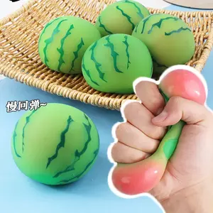 Summer Cool Cute Simulation Mini Color Change Small Watermelon Kneading Stress Relief Toy Spoof Surprise Gift Healing Decoration