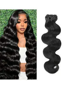 Natural Wave Human Hair Extensions, Natural Wavy Hair, Virgin Hair Weave, Dual Needle Spinning, 12-30 Inches, Soft Unprocessed, Natural, Perfect for Women