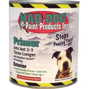 Mad Dog Paint Products MDP025 1 qt. Clear Exterior Primer Stops Peeling Rust & Tannin - Translucent Green