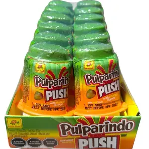 Pulparindo Push Squeezable Tamarind with Mango Candy - 12 Pieces