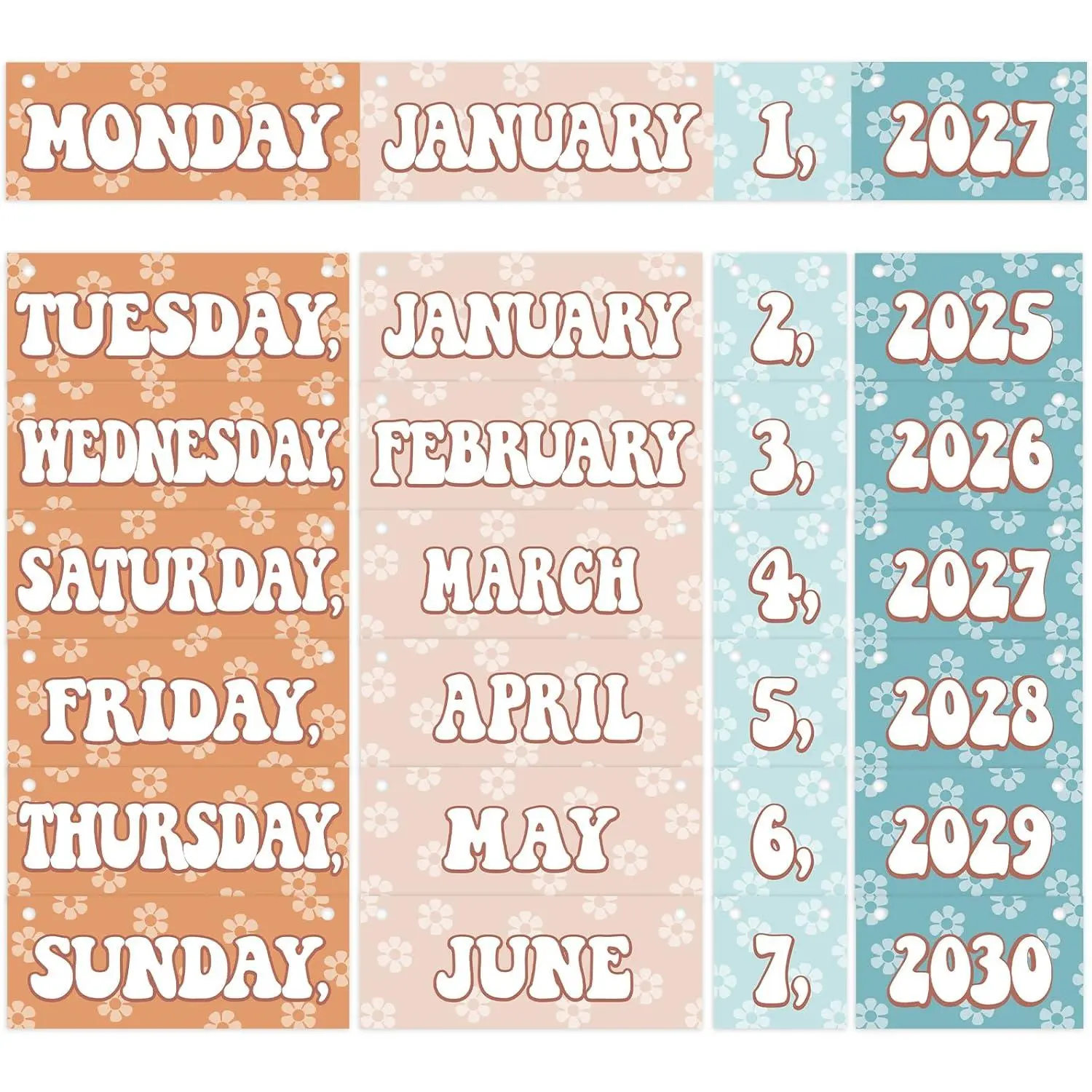 Flip Calendar for Classroom Groovy Flip Calendar Set Groovy Classroom Decoration for Whiteboard Classroom Teacher School Supplies