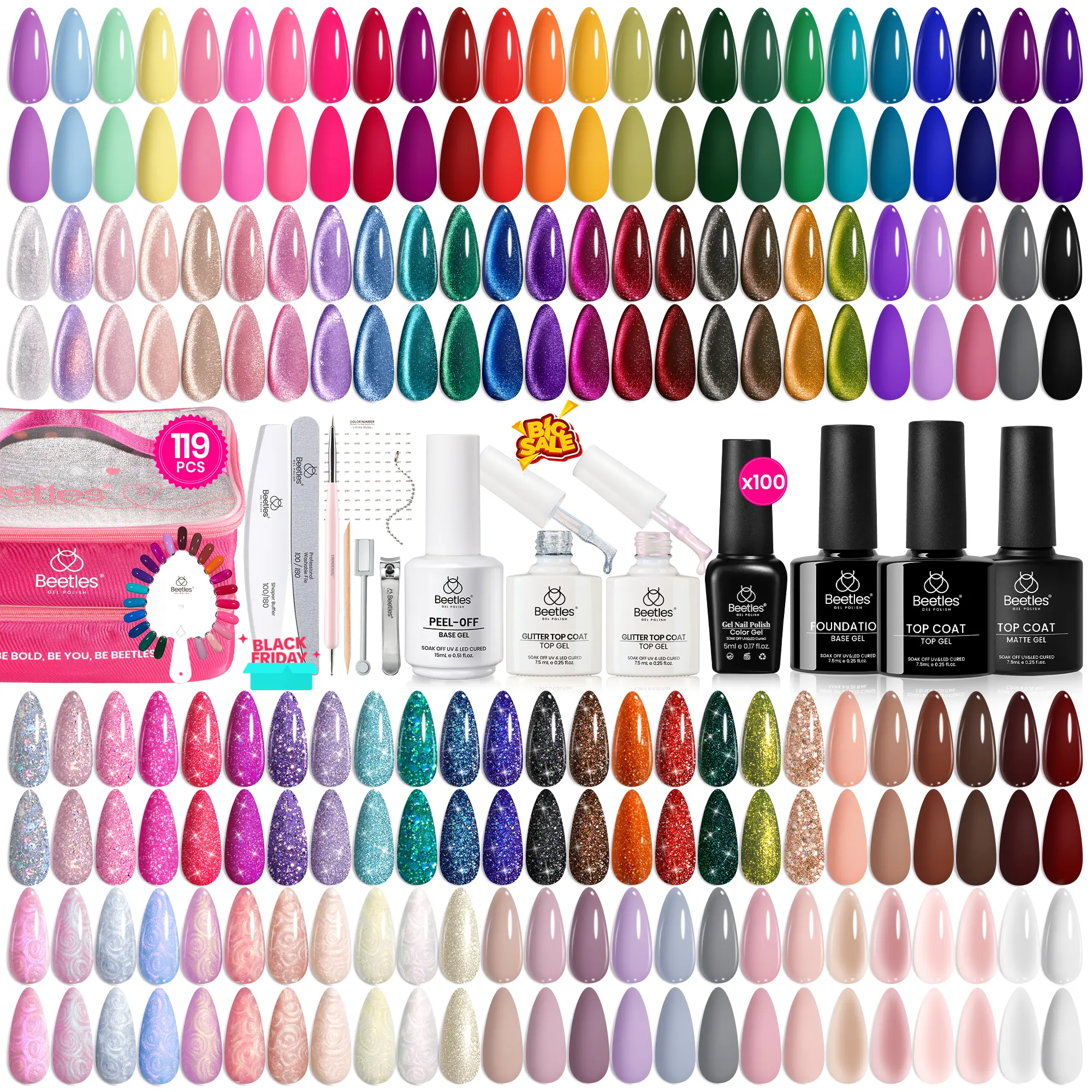 100 Colors Gel Nail Polish Set-D