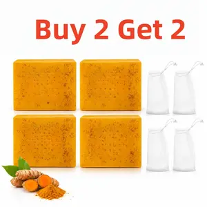 Buy 2 Get 2,Turmeric Soap Bar, Nourishing Cleansing Soap for Smooth Looking Skin,Refreshing Daily Wash for Face and Body, Moisturizing Formula