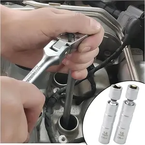 14mm&16mm  Swivel Spark Plug Socket, Thin Wall 3/8 Inch Drive 12-Point Standard Spark Plug Socket  360- Rotation, Suitable for   Models