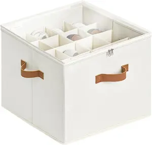StorageWorks Shoe Organizer for Closet – Foldable Shoe Storage Box with Adjustable Dividers & Clear Cover