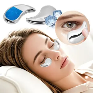 Stainless Steel Eye Massager, Eye Lift Wand, 1 Pair Reusable Eye Massage Tool, Portable Gua Sha Massage Tool for Beauty Shop, Travel, Home Facial Massage Care Tools