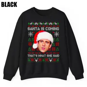 The Office Christmas Vintage Shirt, Michael Scott Santa Claus Meme Tee, Funny Holiday Graphic T-Shirt, Comedy Gifts, Funny Christmas Shirt, Gift for Men, Gift for Women