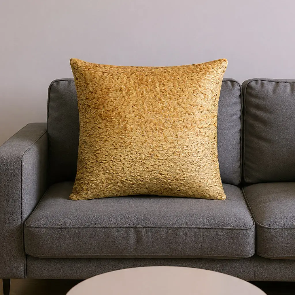 Maya Textured Mustard Pillow