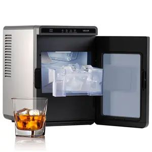 【DealsForYouDays】VEVOR Countertop Ice Maker, 22 lbs per Day, Self-Cleaning Portable Machine with Tong, Drawer-Style Ice Access, Ice-Making Machine with Large Square Cubes, for Home, Kitchen, Office, Bar & Party