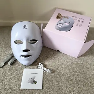 7 Color LED Facial Mask Photon Therapy Skincare, Face Beauty Treatment, 7-Color LED Mask for Skin Care & Rejuvenation, Facial Care Instrument, Facial Care Tool