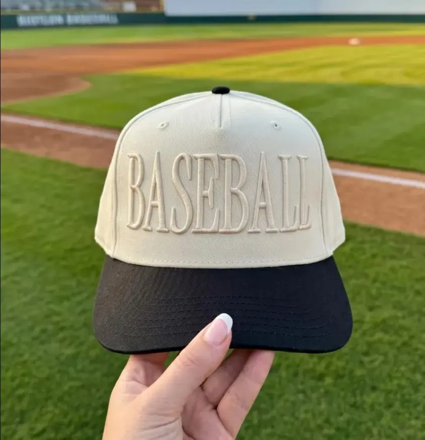 3D Embroidered Baseball Hat Base Ball Two Tone Cap Custom Thread Color Gif For Baseball Lover