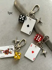 Poker, Dice, And Star Bag Charm, Bag Charms For Handbags, 3 Personalized Charms To Choose From Y2k Subculture It Girl Accessories Niche Fade-Resistant For Bags, Keys, Earphone Cases Friend Charms & Couple Charms Keychain