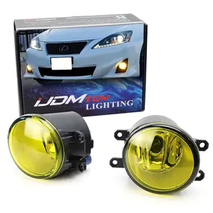 iJDMTOY Yellow Driver Passenger Sides Fog Light Set with H11 Halogen Bulbs For Lexus is GS ES CT LX RX Toyota Camry Highlander Corolla Prius Scion tC, etc