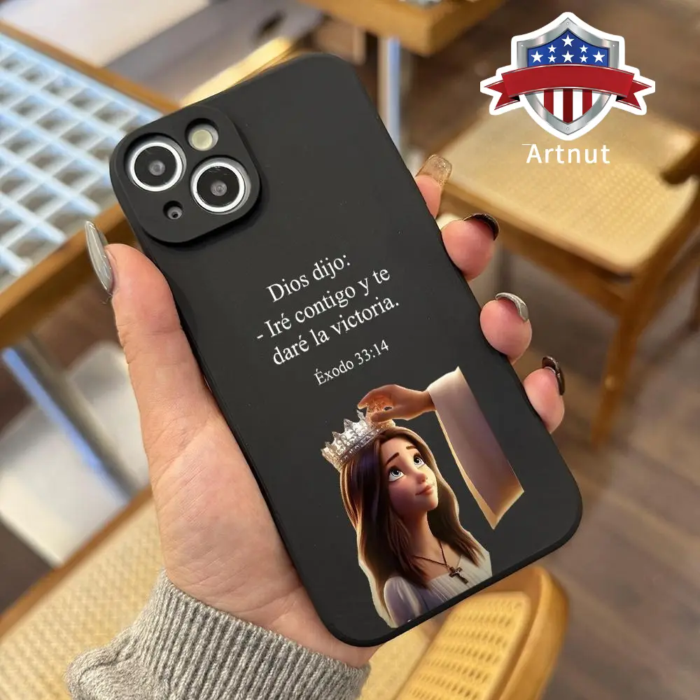 Phone case for iPhone 17 Pro Max 16 Plus 15 14 13 12 11 Air E Christian Motivational Quotes Pattern Anti-Scratch Shockproof TPU Bumper Drop-proof Smar