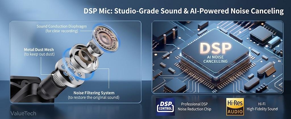 HITOZON Professional Wireless Lavalier microphone for iPhone,Android phone,Wireless Microphone Plug-Play,Lapel Mic for Video Recording,Teaching, interviews,Podcast,Cordless Omnidirectional Condenser Recording Mic for TikTok,YouTube,Vlog