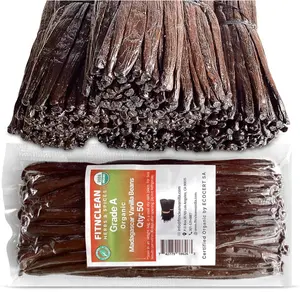 50 Organic Grade A Madagascar Vanilla Beans. Certified USDA Organic for Extract and All Things Vanilla. ~5" by FITNCLEAN VANILLA. Bulk Fresh NON-GMO Pods.