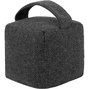 4.4 lbs Heavy-Duty Door Stopper, Decorative Door Stopper, Weighted Fabric Door Stopper for Bedroom, Living Room, Interior & Exterior Doors, Also for Door Prop for Cats Dogs