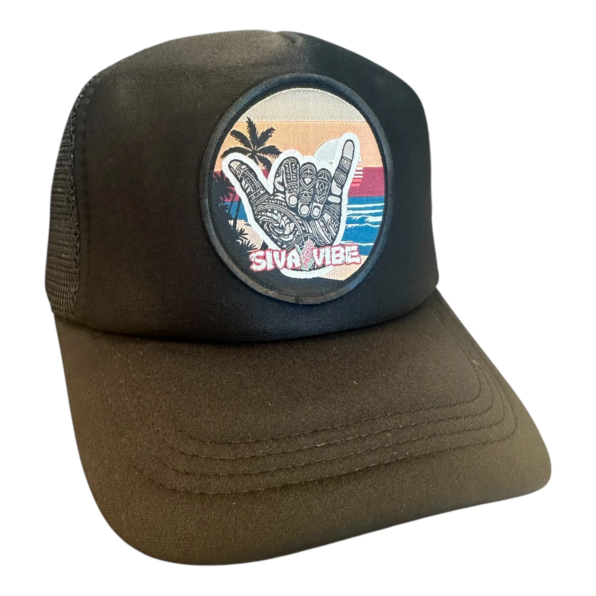 Shaka Trucker Hat – Bold Patch Island Snapback by Siva Vibe