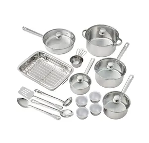 24pc Premium Stainless Steel Cookware & Bakeware Set – Versatile Kitchen Essentials 24pc Premium Stainless Steel Cookware & Bakeware Set – Versatile Kitchen Essentials
