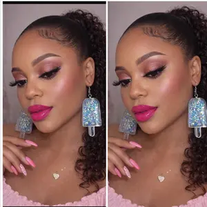 Sparkling Earrings - Glittery Ice Cream Design for Festive Looks & Everyday Wear