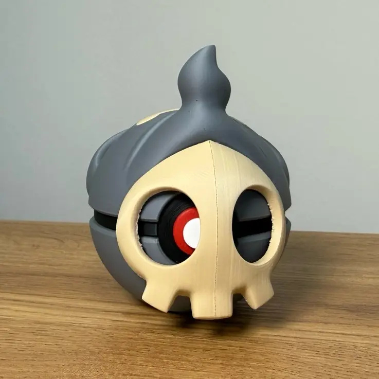 Duskull Ball - Made to Order, High-Quality PLA, 3D Printed Pokeball Figure Desktop Figurine