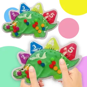 Dinosaur Shape Squeeze Toy, Color Coded Sensory Toy, Sensory Activity Board, Preschool Busy Board, Quiet Travel Toy, Fine Motor Skills Game, Kindergarten Learning Activity, Perfect Gift