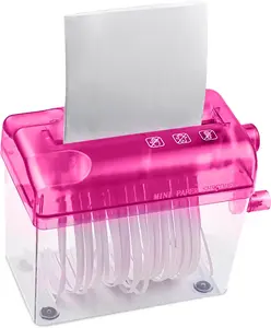 Mini Hand Shredder Portable Paper Shredder Manual Shredder Documents Paper Cutting Tool Home Office Desktop Stationery