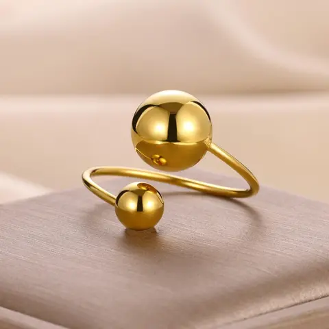 Fashionable Stainless Steel Cuff Ring, Minimalist Promise Ring for Women & Men, Elegant Everyday Ring, Trendy All-match & Exquisite Vintage Jewelry for Birthday Gift, Stackable Finger Rings