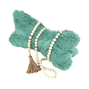 Neck Bone Pillow Personalized with Embroidered Name Mint Green