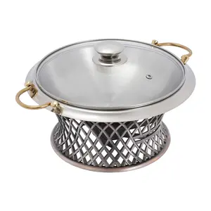 Little Barbarian Alcohol Stove Stainless Steel Flower Basket Fish Head Cooker Dormitory Utensil Cooker