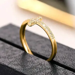 Boho Cross Circle Cubic Zirconia Ring for Women – Silver Tone Vintage Style Minimalist Statement Jewelry