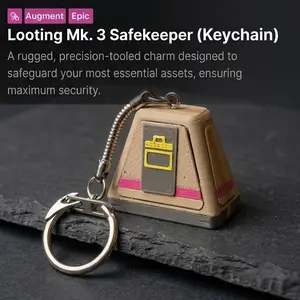 Arc Raiders Inspired Looting Mk 3 Safekeeper Keychain Rugged Compact Charm with Heavy-Duty Steel Ring for Maximum Carry Capacity
