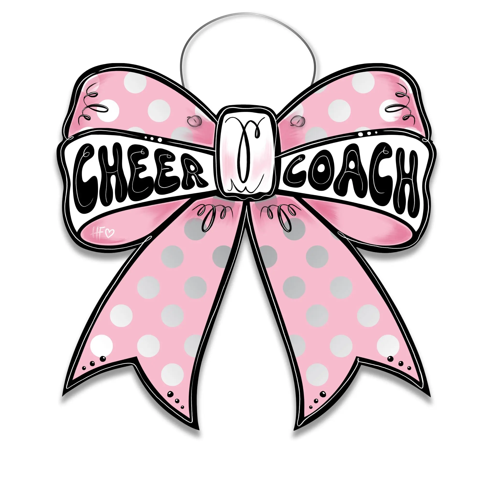Cheer Coach Bow Door Hanger