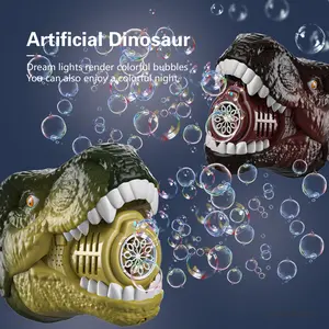 Dinosaur Bubble Gun, Automatic Handheld Bubble Blower, Kids Bubble Machine for Boys and Girls.